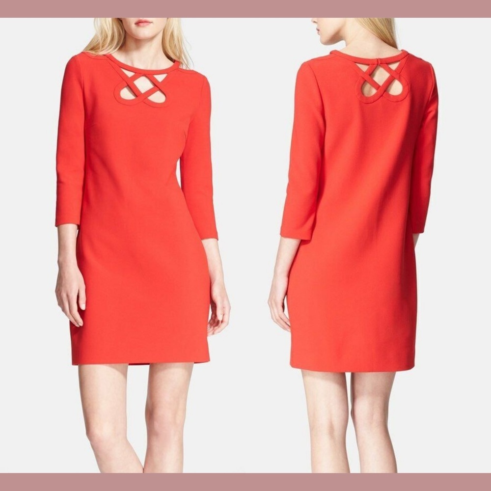 NWT $428‎ Diane von Furstenberg DVF [ sz 6 ] Carmen Dress in Poppy Red #